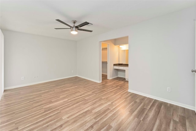 25515 Pepper Ridge Ln, Spring, TX 77373 - spare room with ceiling fan and light wood-type flooring