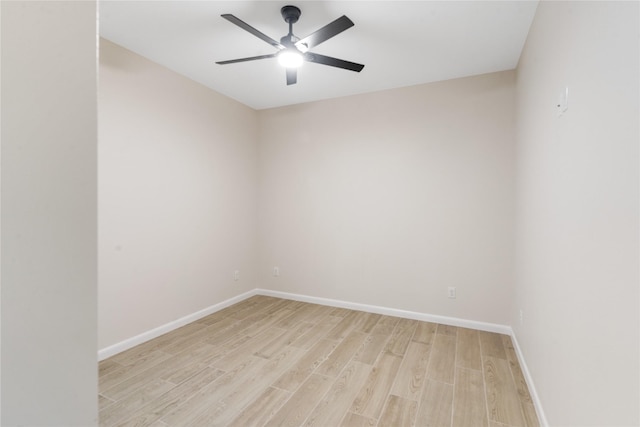 4120 S Kemp Ave, Edinburg, TX 78542 - unfurnished room with light wood-type flooring and ceiling fan
