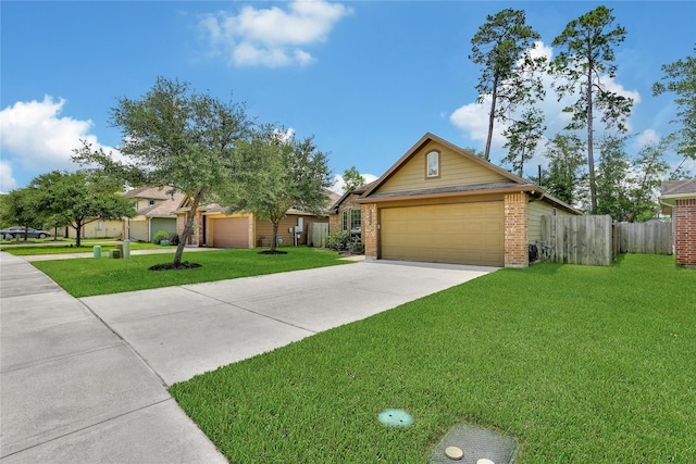 1959 Briar Grove Dr, Conroe, TX 77301 - view of front of property with brick siding, concrete driveway, and an attached garage