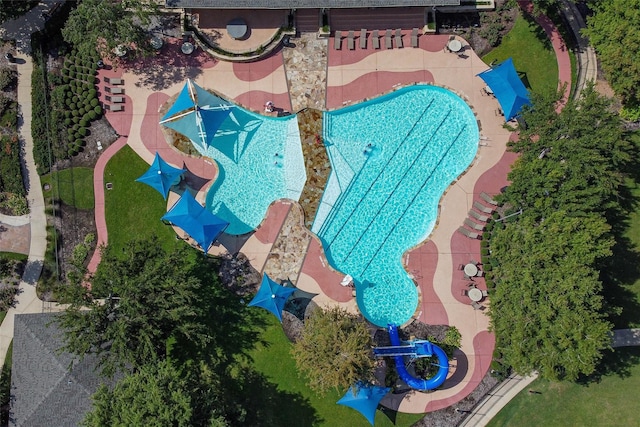 20718 Slate Ct, Richmond, TX 77407 - aerial view of a pool area