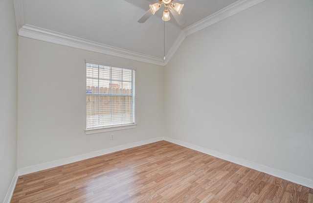 16214 Lobo Ln, Spring, TX 77379 - empty room with light wood-style floors, ornamental molding, and ceiling fan