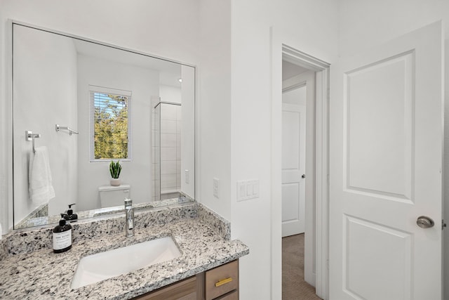 1546 W Tidwell Rd, Houston, TX 77091 - bathroom featuring vanity and a shower with door