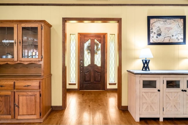 13202 N Decker Dr, Magnolia, TX 77355 - foyer entrance featuring wood finished floors and baseboards