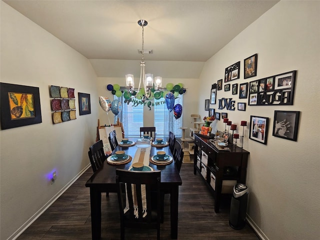 15506 Fir Woods Ln, Cypress, TX 77429 - dining area featuring a chandelier and dark wood finished floors