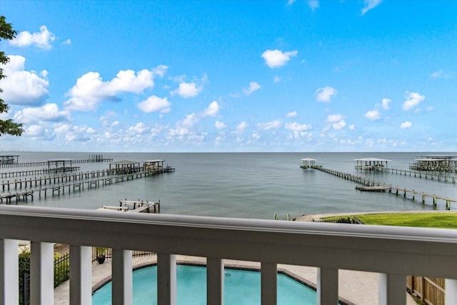 3039 Bayshore Dr, Bacliff, TX 77518 - water view with a boat dock