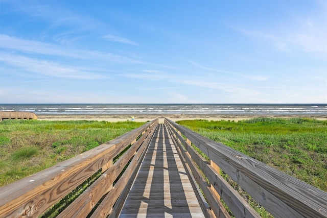 19623 Shores Dr, Galveston, TX 77554 - view of home's community featuring view of water and beach