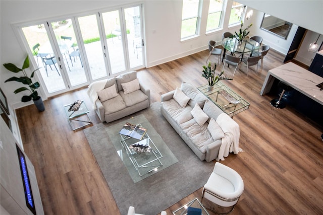 3314 Arbor St, Houston, TX 77004 - living room featuring wood finished floors and baseboards