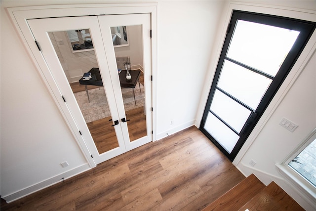 3314 Arbor St, Houston, TX 77004 - doorway to outside with french doors and wood finished floors