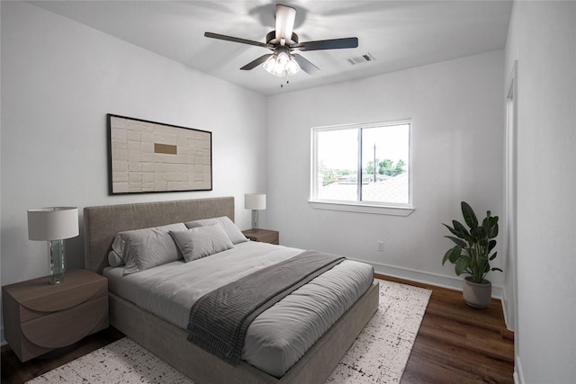 3314 Arbor St, Houston, TX 77004 - bedroom featuring wood finished floors and a ceiling fan