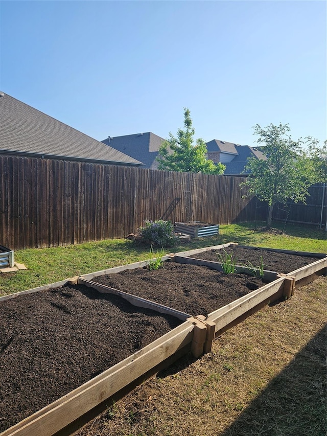 2821 Redbud Ln, Melissa, TX 75454 - fenced backyard featuring a garden