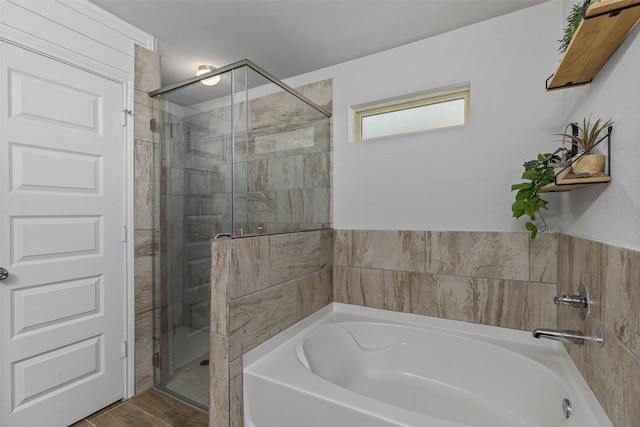 5311 Latigo Ct, Alvin, TX 77511 - bathroom with a bath and a stall shower