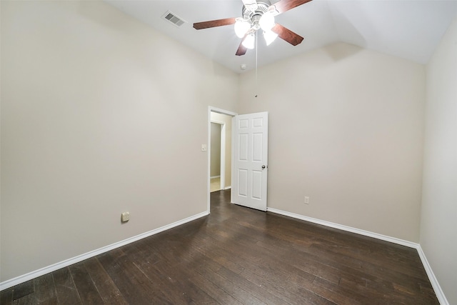2531 Llano Springs Dr, Katy, TX 77494 - spare room featuring dark wood-style floors, ceiling fan, and high vaulted ceiling
