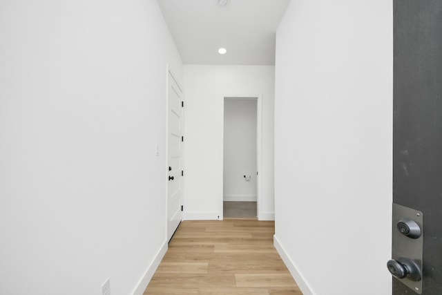 1913 W St, Houston, TX 77026 - hall with light wood-type flooring and recessed lighting