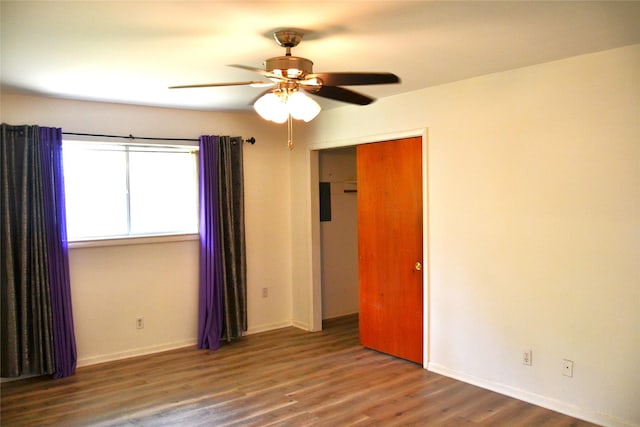 101 Summit Dr, Conroe, TX 77303 - unfurnished room featuring ceiling fan and wood finished floors