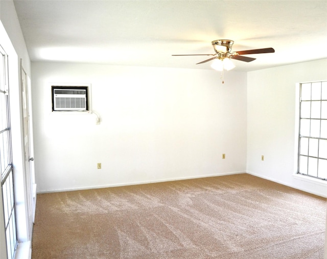 101 Summit Dr, Conroe, TX 77303 - unfurnished room with ceiling fan, carpet flooring, and a wall mounted AC