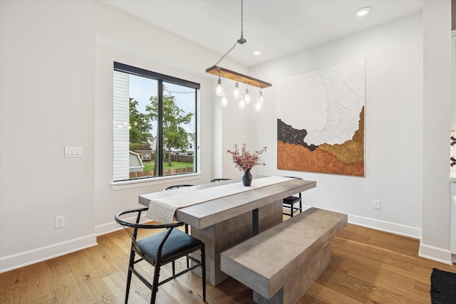 824 Wakefield Dr Unit A, Houston, TX 77018 - dining room featuring light wood finished floors and recessed lighting