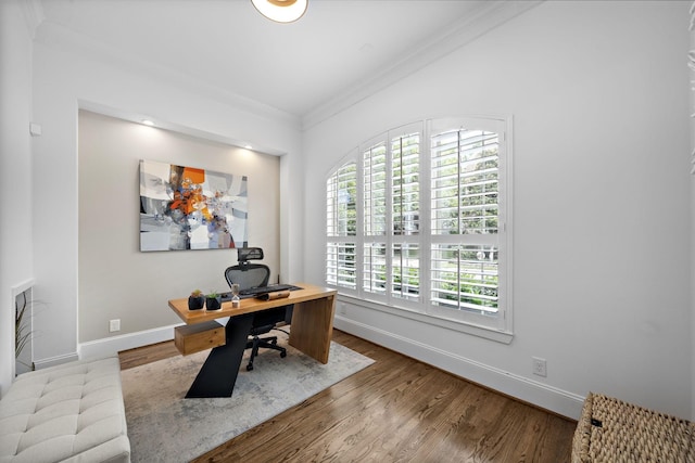 8421 Moritz Grn, Houston, TX 77055 - office space with crown molding and wood finished floors