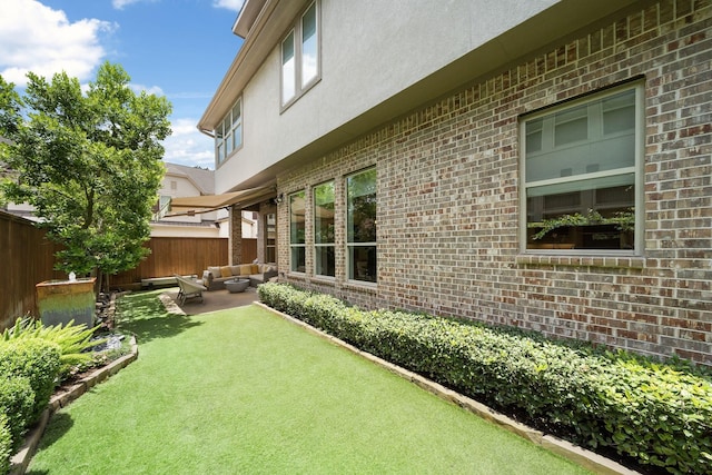 8421 Moritz Grn, Houston, TX 77055 - view of yard with outdoor lounge area and a patio