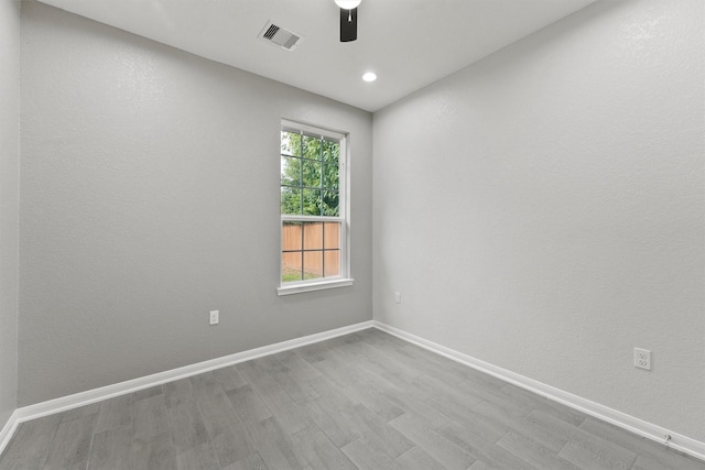 5118 Danfield Dr, Houston, TX 77053 - unfurnished room featuring wood finished floors, ceiling fan, and recessed lighting