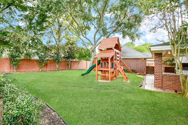 7014 Greatwood Trails Ct, Sugar Land, TX 77479 - view of playground with a fenced backyard