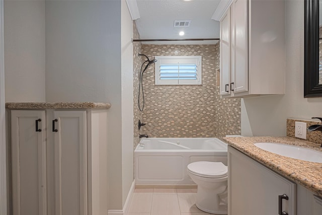 11710 Hillcroft St, Houston, TX 77035 - bathroom featuring shower / washtub combination, vanity, and tile patterned flooring
