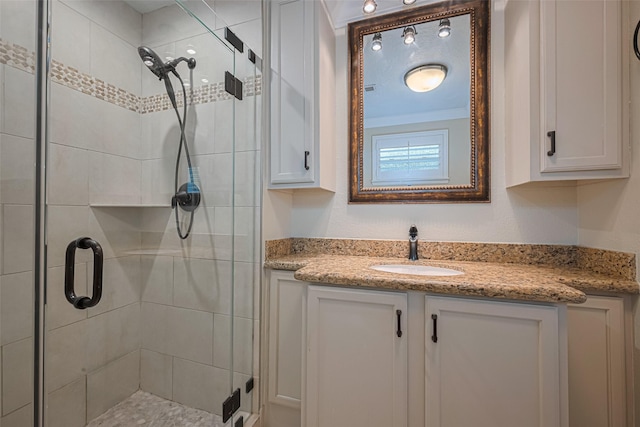 11710 Hillcroft St, Houston, TX 77035 - bathroom featuring vanity and a shower stall