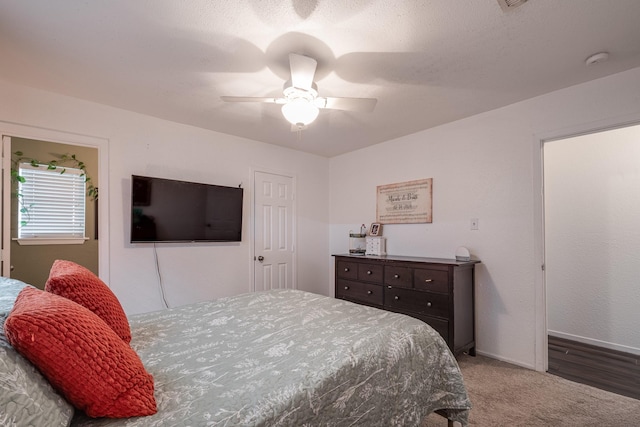 322 S Carroll, La Porte, TX 77571 - bedroom featuring carpet floors and a ceiling fan