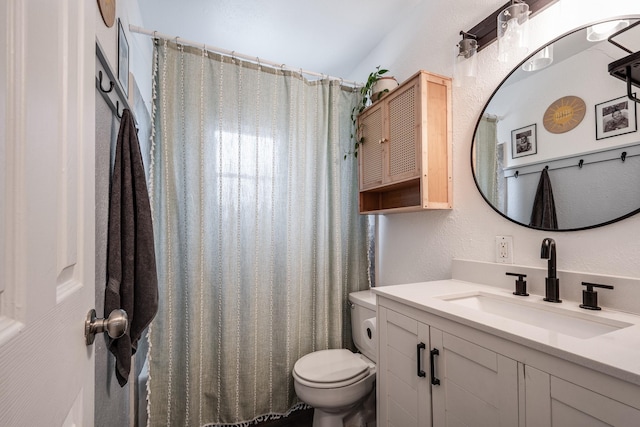 322 S Carroll, La Porte, TX 77571 - full bath featuring vanity, a textured wall, and shower / bathtub combination with curtain
