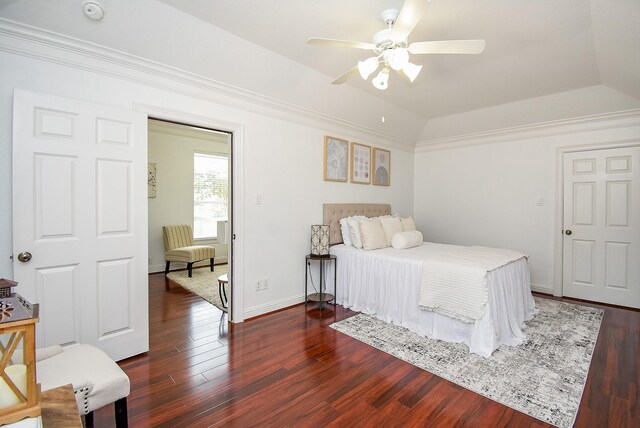 7010 Mcclellan Ln, Sugar Land, TX 77479 - bedroom featuring dark wood finished floors, ornamental molding, a raised ceiling, and ceiling fan