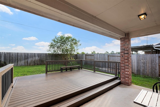 12610 Hobbs Terrace Dr, Tomball, TX 77377 - deck featuring a fenced backyard