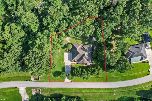 1114 Commons Waterway Dr, Huffman, TX 77336 - aerial overview of property's location featuring property parcel outlined