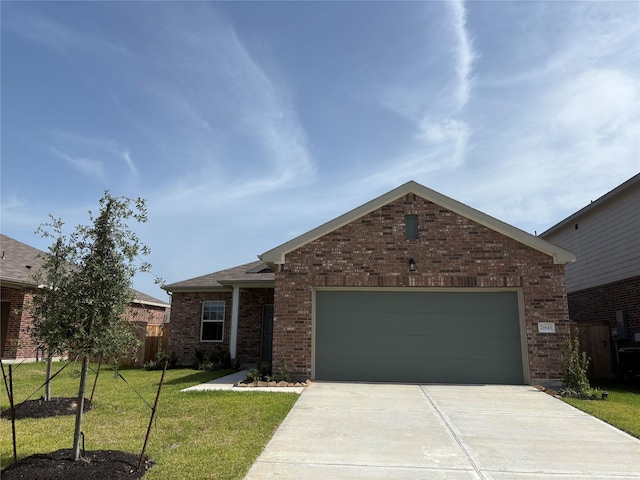 21643 Cottage Ln, New Caney, TX 77357 - ranch-style home with brick siding, driveway, and a garage