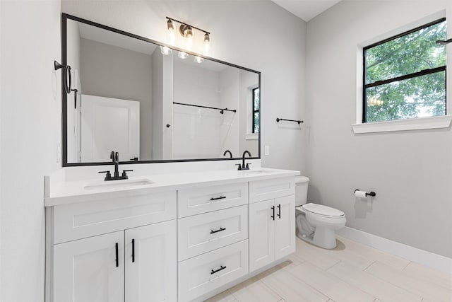 806 E 39th St Unit A, Houston, TX 77022 - bathroom with double vanity and a shower