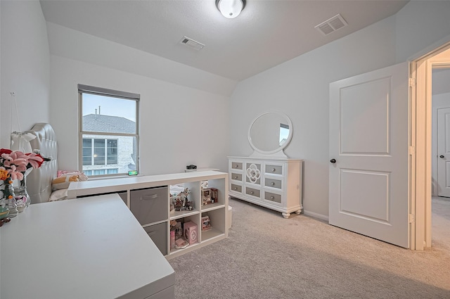 9011 Bright Harbor Dr, Cypress, TX 77433 - office area with light carpet and lofted ceiling