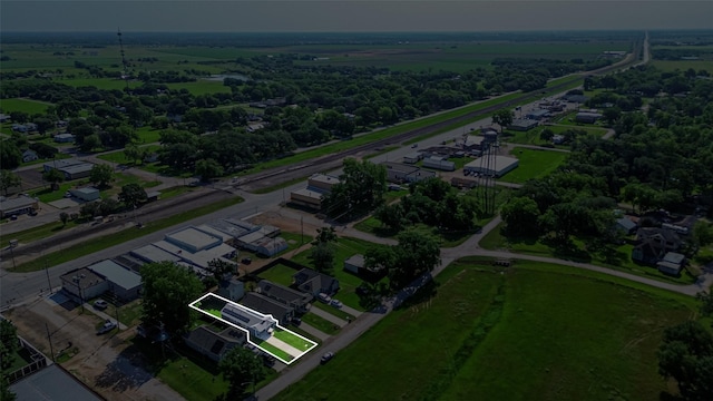 6418 Gresham St, Wallis, TX 77485 - aerial view of property's location featuring property parcel outlined and nearby suburban area