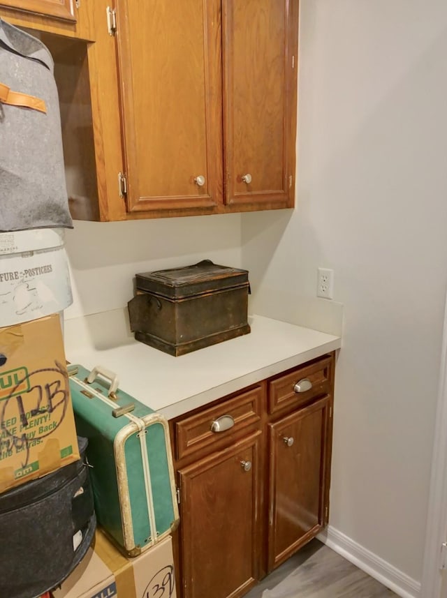 16510 De Lozier St, Jersey Village, TX 77040 - detailed view of wood finished floors and baseboards