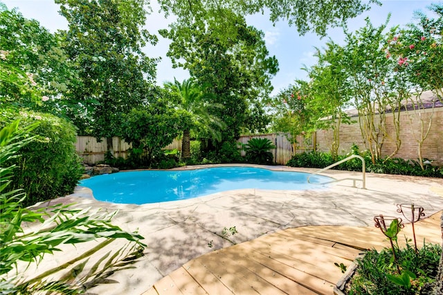 3831 Wood Stone Walk Dr, Houston, TX 77084 - view of swimming pool with a fenced backyard and a patio