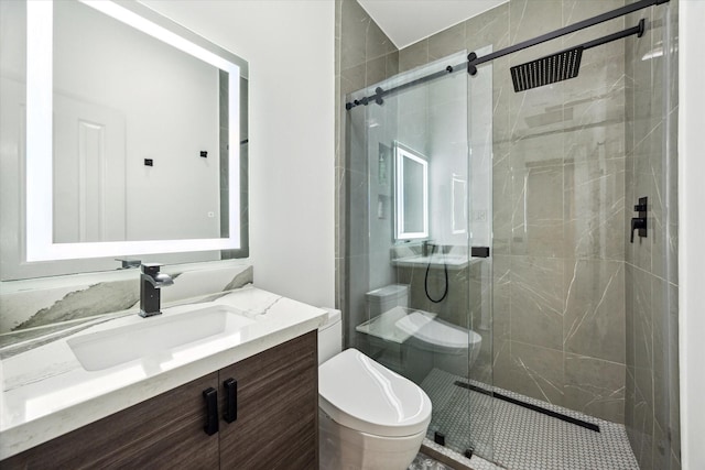208 E 12th St, Houston, TX 77008 - bathroom with vanity and a stall shower