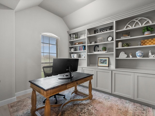 706 Westwood Dr, League City, TX 77573 - office space featuring lofted ceiling and light wood-style floors