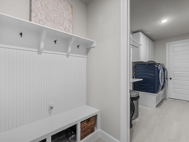706 Westwood Dr, League City, TX 77573 - mudroom featuring washer / dryer and recessed lighting