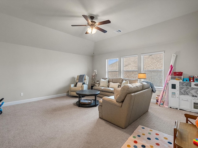 706 Westwood Dr, League City, TX 77573 - living room featuring carpet floors and a ceiling fan