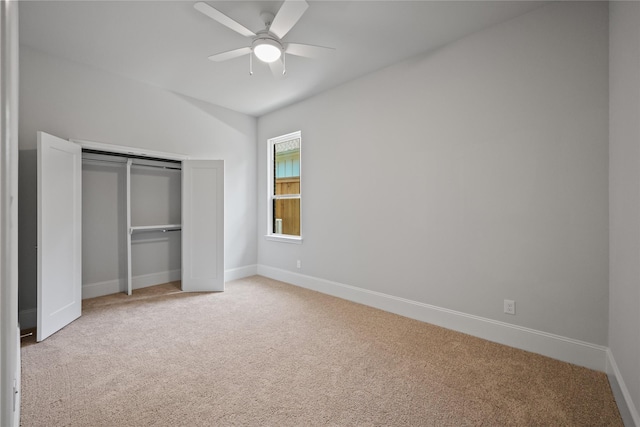 161 Pine Branch Dr, Montgomery, TX 77356 - unfurnished bedroom with light colored carpet, a closet, and ceiling fan