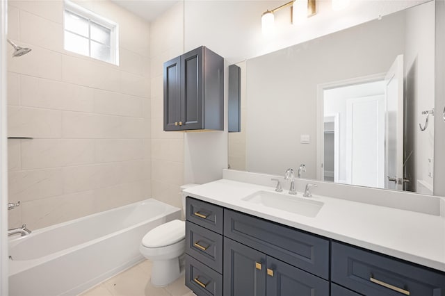 161 Pine Branch Dr, Montgomery, TX 77356 - bathroom featuring vanity, washtub / shower combination, and tile patterned flooring