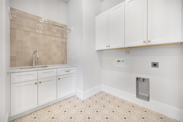 161 Pine Branch Dr, Montgomery, TX 77356 - washroom featuring hookup for a washing machine, cabinet space, and electric dryer hookup