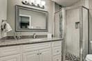 3889 County Road 155, Alvin, TX 77511 - bathroom featuring a stall shower and vanity