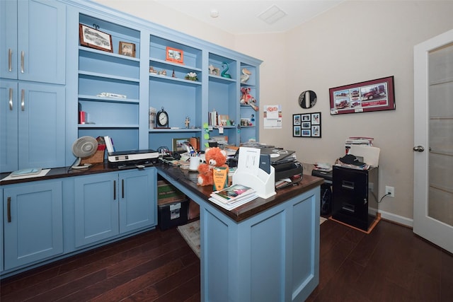 28407 Kinglet Pines Dr, Katy, TX 77494 - office with dark wood finished floors and baseboards