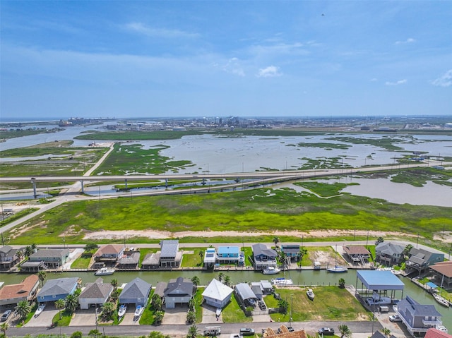 34 Tarpon Ln, Freeport, TX 77541 - aerial view of residential area featuring a large body of water
