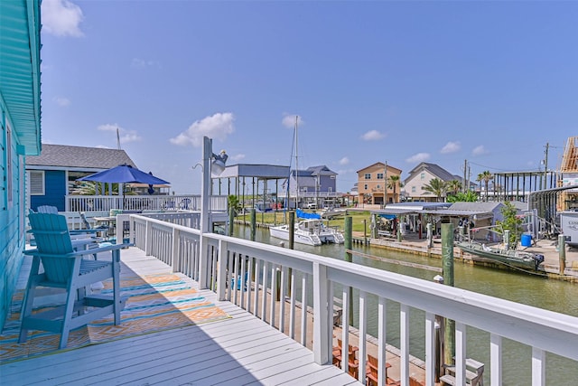 34 Tarpon Ln, Freeport, TX 77541 - deck featuring a water view