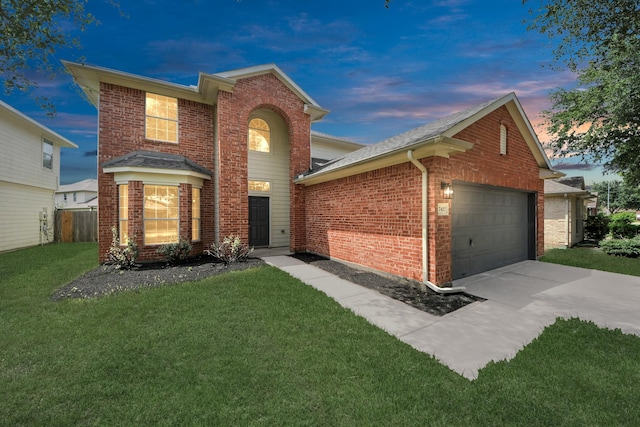 7427 Oakwood Canyon Dr, Cypress, TX 77433 - traditional-style home with brick siding, driveway, and a garage