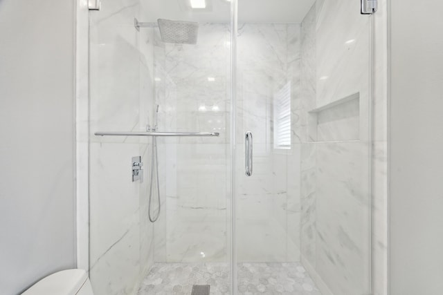 4530 T C Jester Blvd, Houston, TX 77018 - bathroom featuring a marble finish shower